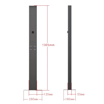 עמוד טלסקופי לעמדת טעינה